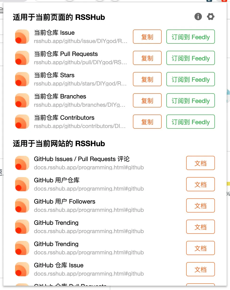 Github 仓库的订阅源